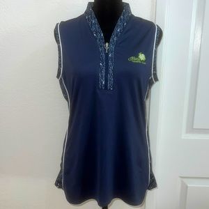 Greg Norman sleeveless golf polo
